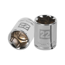 Dado de 22 mm, 6 puntas, cuadro 1/2", TRUPER