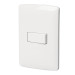 Placa armada 1 interruptor sencillo, blanco, línea Italiana