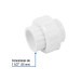 Tuerca unión lisa de PVC 1-1/2", FOSET