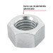 Bolsa con 25 tuercas 5/8" hexagonales de acero galvanizado