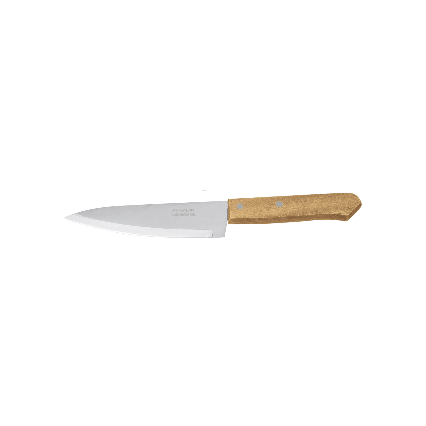 Cuchillo de chef 7" mango de madera, PRETUL