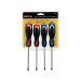 Juego de 4 desarmadores mango Comfort Grip, PRETUL