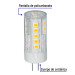 Foco LED 3 W, tipo capsula, 2700K luz ámbar, G4, VOLTECK