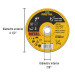 Disco abrasivo de corte preciso metal 7" x 2 mm, PRETUL