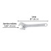 Llave ajustable (perico) 15" cromada, PRETUL