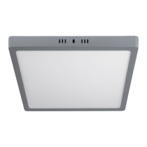 Luminario LED plafón 24W 6500K, cuadrado, gris, VOLTECK