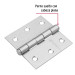 Bisagra cuadrada 2-1/2", satinado, cabeza plana, HERMEX