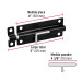 Pasador de barril 5" de acero acabado negro, HERMEX