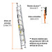 Escalera de extensión, tipo III, 16 peldaños, TRUPER