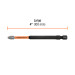 Estuche con 5 puntas de cruz PH2 de impacto largo 4"