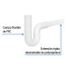 Céspol flexible de PVC, con extensión, para lavabo, FOSET