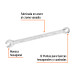 Llave combinada extralarga 9 mm x 157 mm de largo, EXPERT