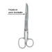 Tijera 6" para costura, ojo grande, acero inoxidable, PRETUL