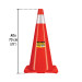 Cono de precaución de 70 cm de PVC con reflejante, PRETUL