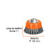 Carda copa 4" alambre trenzado grueso, eje 5/8"-11, TRUPER