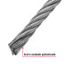 Metro de cable rígido 3/8" de acero 7x7 hilos, 75 m, FIERO