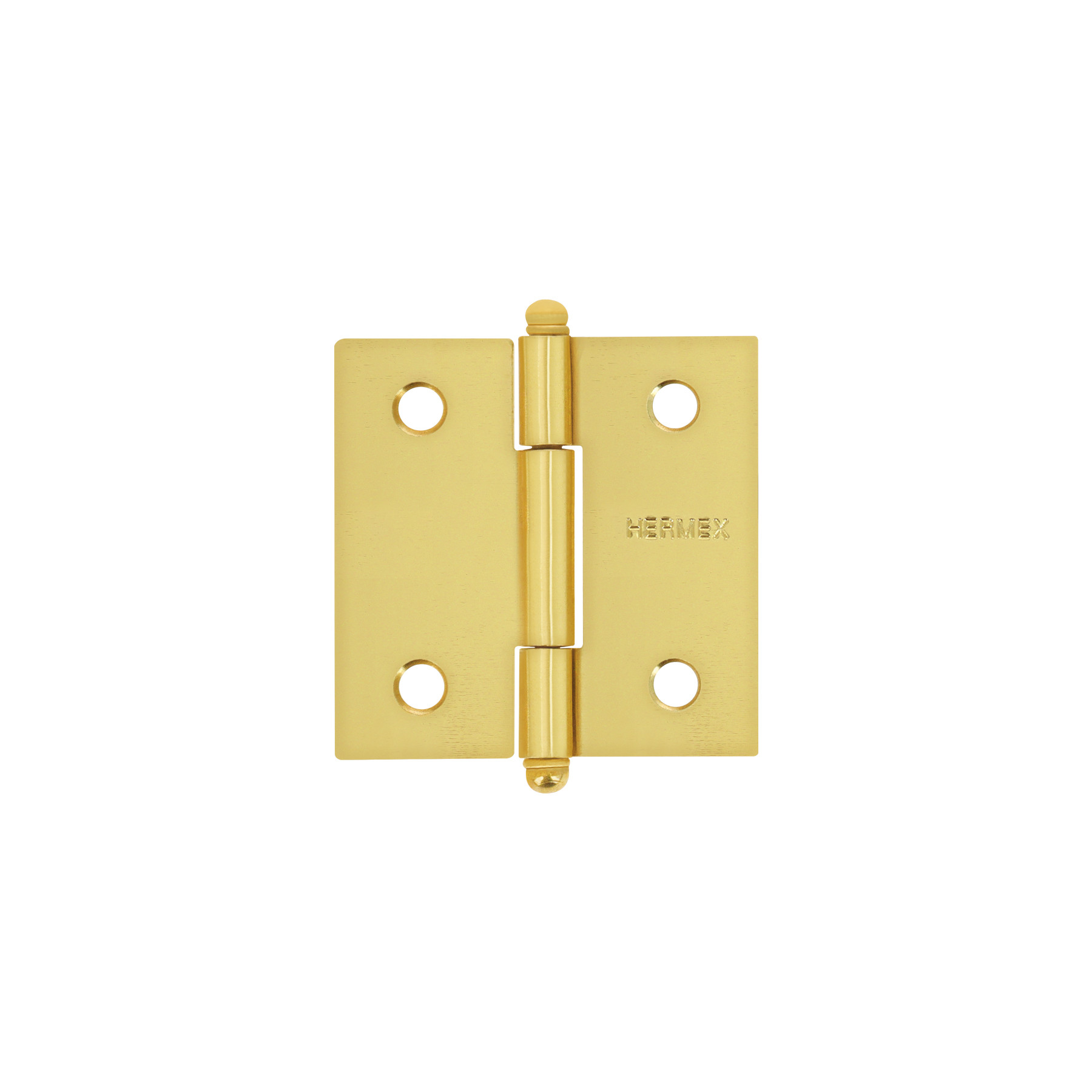Bisagra cuadrada 2", latonado, cabeza redonda, HERMEX
