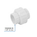 Tuerca unión lisa de PVC 1-1/4", FOSET