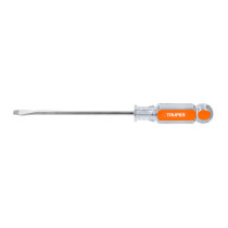 Desarmador plano 1/4" x 6" mango de acetato, TRUPER