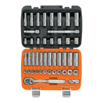 Juego de 45 herramientas cuadro 3/8" std y mm para mecánico