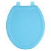 Asiento redondo ligero para WC, abierto, azul, BASIC