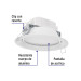 Luminario LED empotrable 6 W 3000 K, redondo, VOLTECK