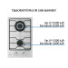 Parrilla gas empotrable 30 cm, 2 quemadores, esmalte, FOSET