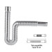 Céspol flexible de polietileno cromado, lavabo o fregadero