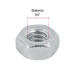 Bolsa con 250 tuercas 1/4" hexagonales de acero galvanizado
