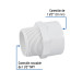 Adaptador macho de PVC de 1-1/2", FOSET