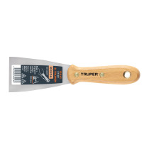 Espátula rígida 2" con mango de madera, TRUPER
