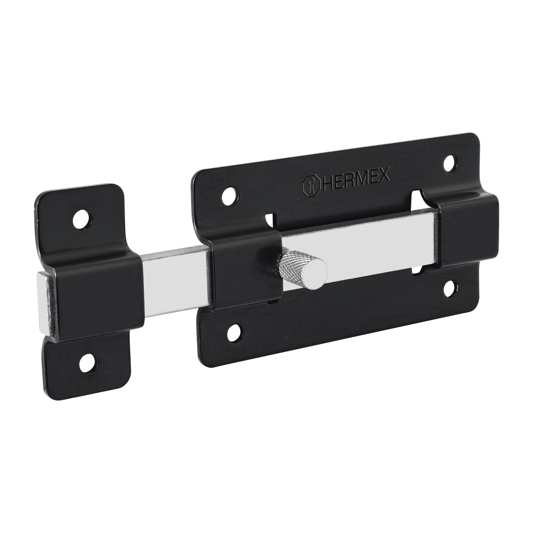Pasador de barra plana 4", negro, HERMEX