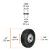 Rueda imponchable 10" para eje central, TRUPER