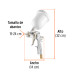Pistola p/pintar Híbrida vaso plástico,3.0mm, TRUPER