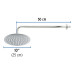 Regadera plato redondo 10" con brazo, cromo, FOSET RIVIERA