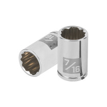 Dado de 7/16", 12 puntas, cuadro 1/4", TRUPER