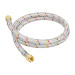 Manguera para gas, aluminio, 5/16" flare, 100cm, FOSET BASIC