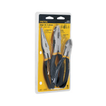 Juego de 3 pinzas, 2 de 6" y 1 de 8", mangos de PVC, PRETUL