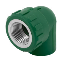 Codo 90° PPR, 3/4", rosca hembra con inserto metálico, FOSET