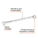 Llave combinada extralarga 1/4" x 125 mm de largo, EXPERT
