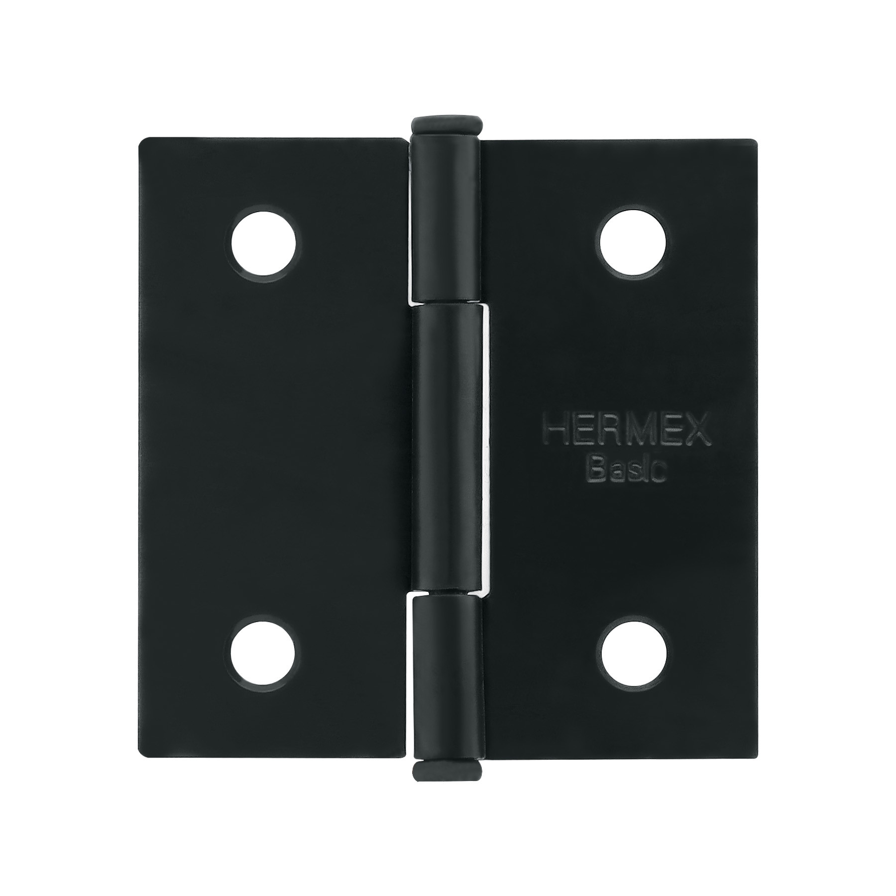 Bisagra cuadrada 2", negro mate, cabeza plana, BASIC