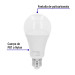 Foco LED 16W (100W) A22, 6500K blanca fría, 1550 lm, BASIC