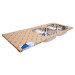 Tarja de empotrar 120x50cm doble tina derecha, FOSET BASIC