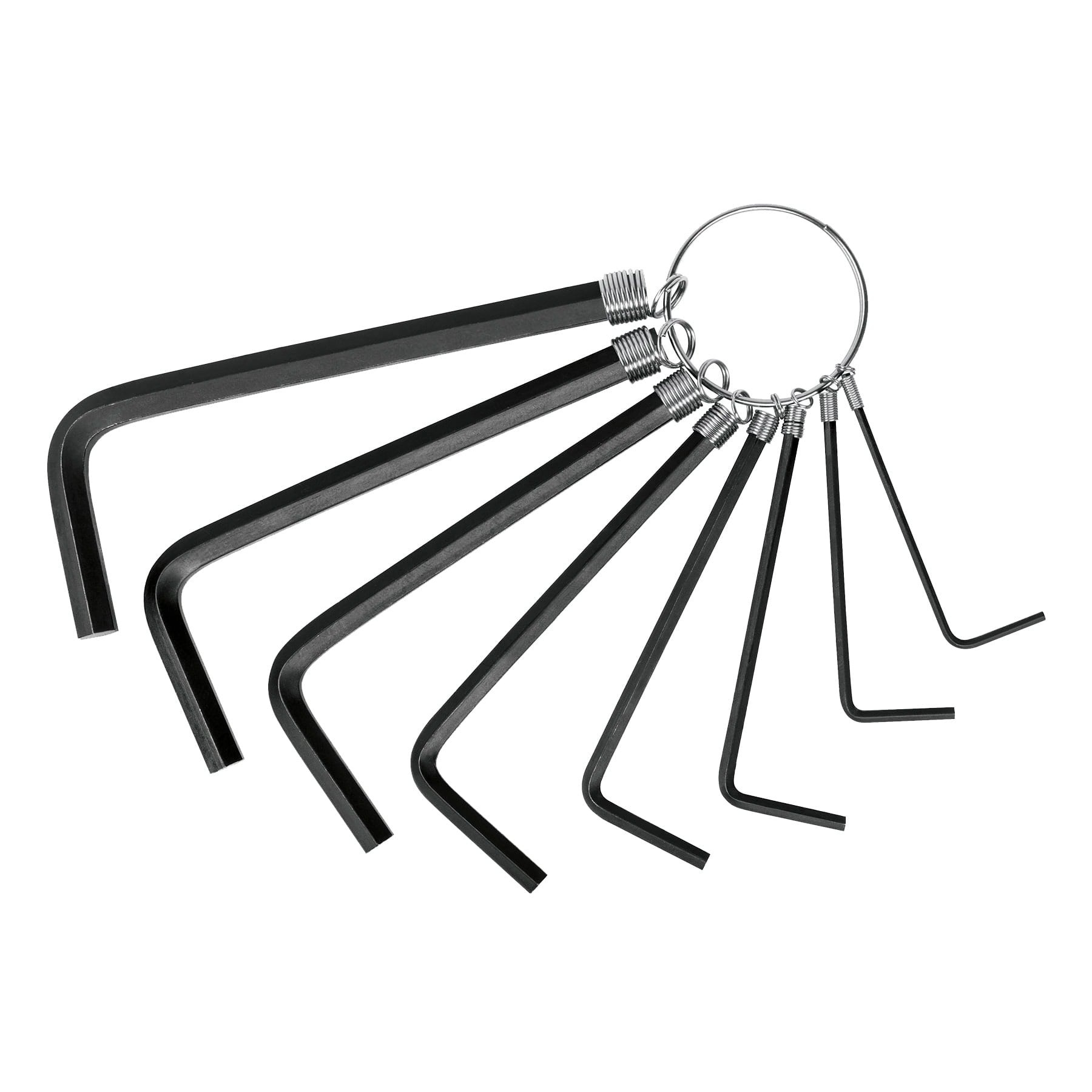 Juego de 8 llaves hexagonales std, tipo llavero,PRETUL