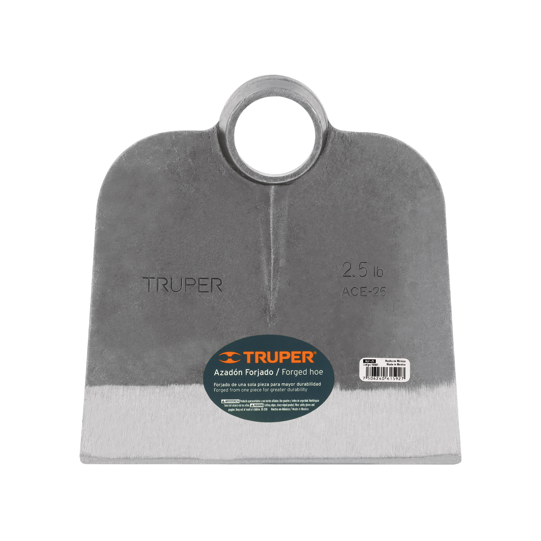 Azadón Centroamericano 2.5 lb, sin mango, TRUPER