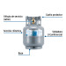 Cilindro portátil para gas LP, 4kg (9lb) FOSET