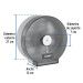 Portarrollo junior de ABS, humo, FOSET BASIC