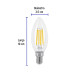 Foco LED filamento 4 W, vela, 2700K luz ambar, E14, VOLTECK