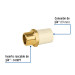 Adaptador macho de CPVC 3/4" con inserto de latón, FOSET