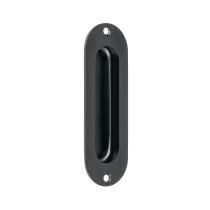 Jaladera de embutir ovalada acabado negro, HERMEX